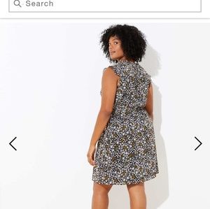 Floral ruffle Henley Dress